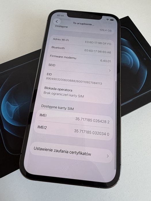 iPhone 12 Pro 128gb Grafit Idealny Bateria 100%