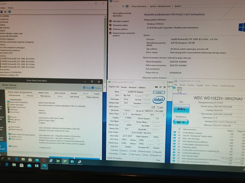 Lenovo Intel J2900 cztery rdzenie 1TB HDD