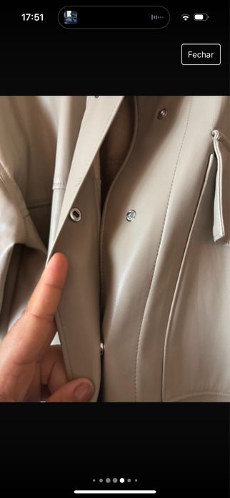 Casaco camisa pele falsa