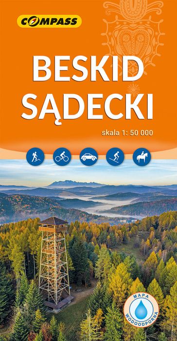 Beskid Sądecki Mapa Turystyczna Laminowana 1:50 000 .