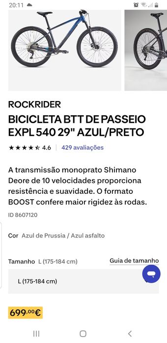 Bicicleta Rockrider Expl 540 como nova tamanho L