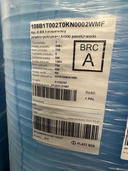 Wiadra plastikowe 8 litrów , wiaderka