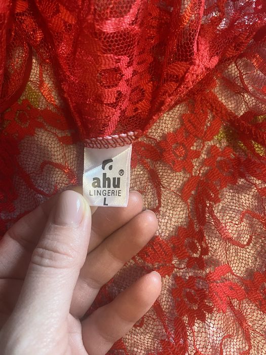 Пеньюар женский красный ажурный