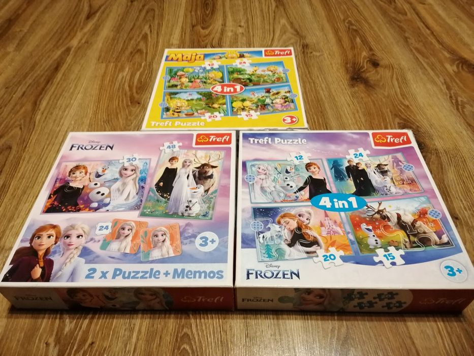 Puzzle Trefl 4w1 Kraina lodu, Maja, Kicia kocia