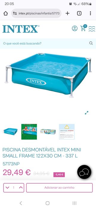 Piscina desmontável pequena