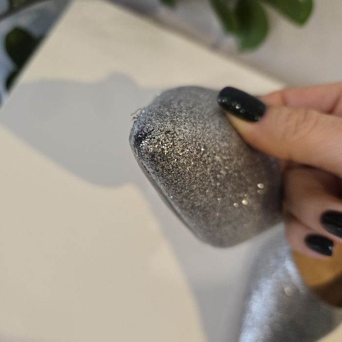 Srebrne brokatowe szpilki Lovet 39