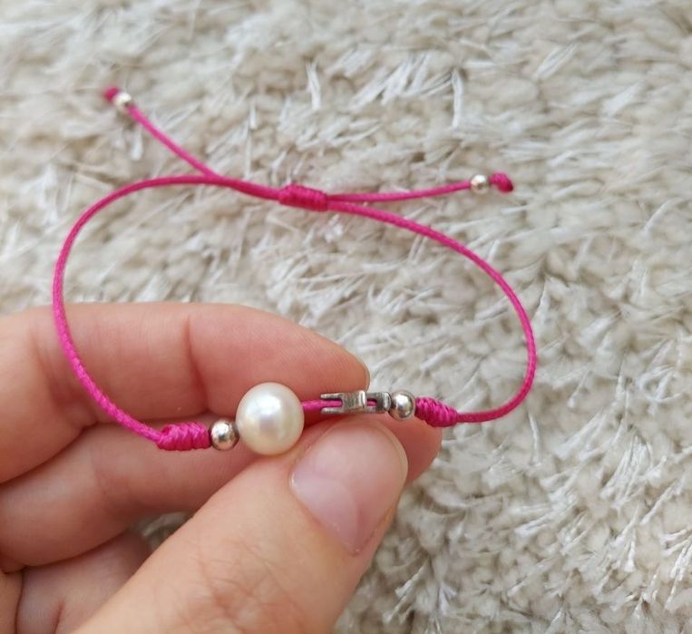 Браслет срібний Aire The Pearl з літаком і перлиною