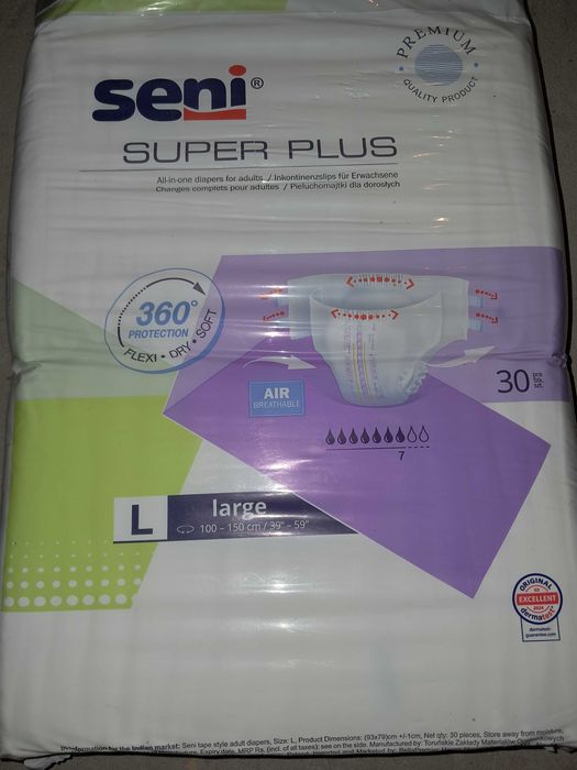 Pampersy SENI na noc L – 30 szt.