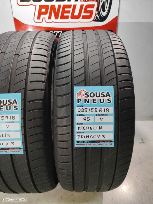 2 pneus semi novos 225-50r18 MICHELIN - oferta da entrega 130 EUROS