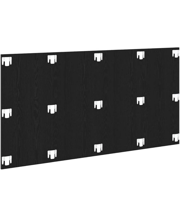 Cabeceira de cama preta 160 cm x 80 cm x 1.5 cm