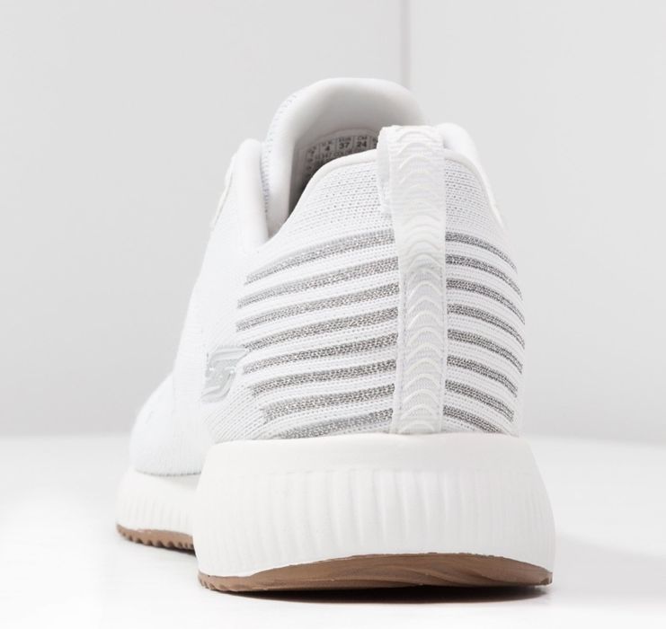 Buty Skechers sport 37 białe srebrne bobs squad nowe sneakersy pudełko