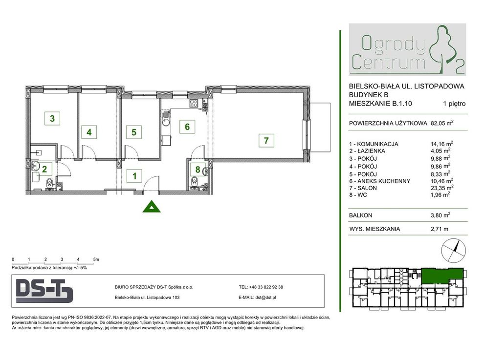 Ogrody centrum 2 | mieszkanie 4-pok. | B.1.10
