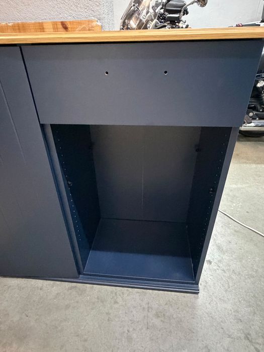 Ikea SKRUVBY aparador azul 120x38x90 cm