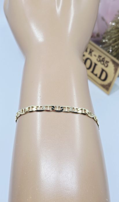 Złota bransoletka splot Gucci próba 585 14k waga 7.81g