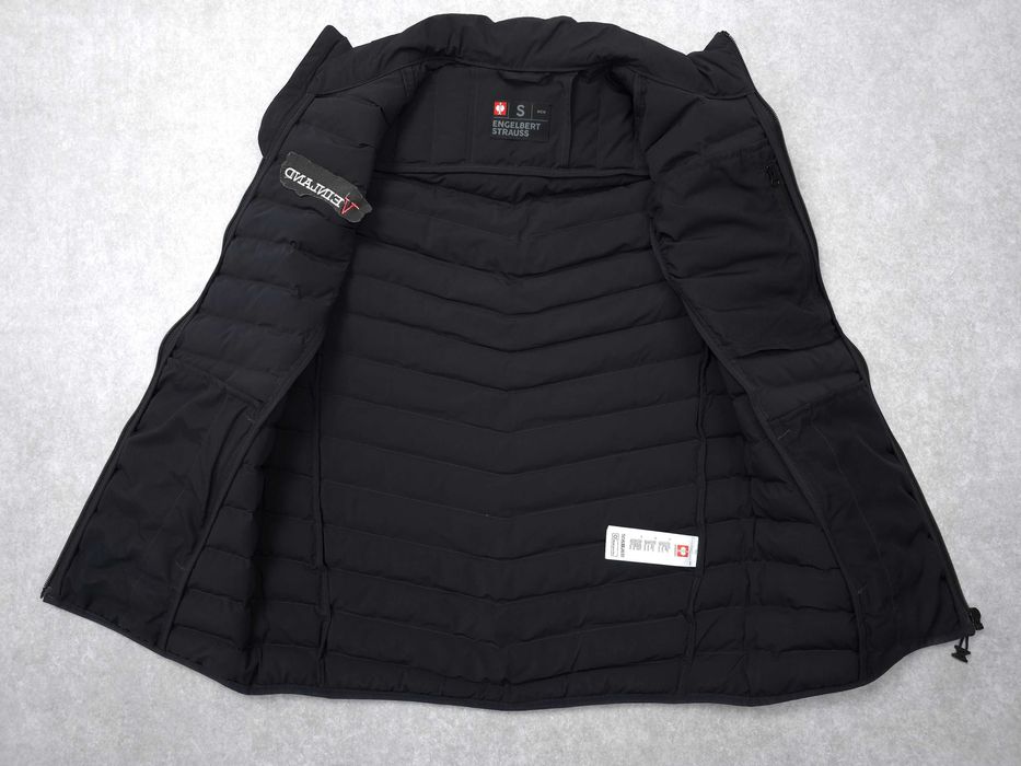 ENGELBERT STRAUSS Motion Męska Kamizelka Czarna Ocieplana S