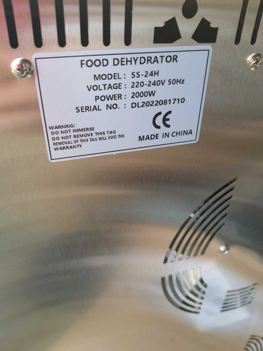 Дегідратор Сушарка для фруктів м"яса 24 секції 3 вентилятори 2 кВт