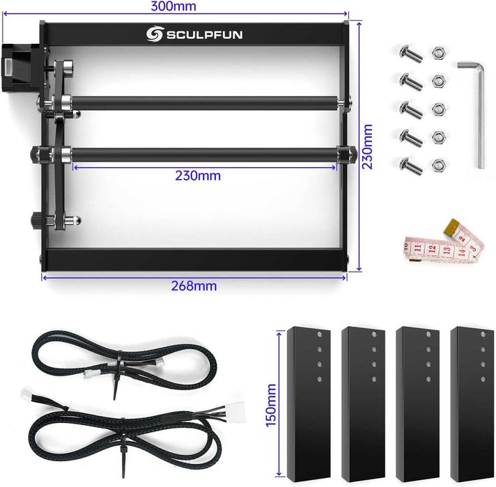 Sculpfun Rolo Rotativo para Gravador a laser