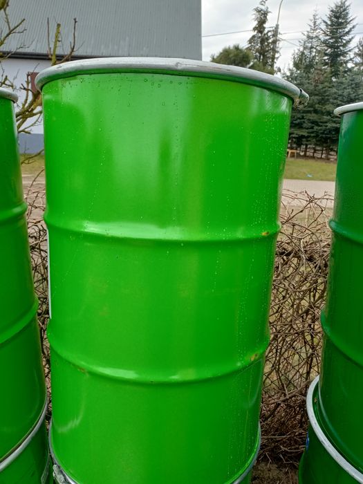 Beczki metalowe po spożywce na wodę, zboże