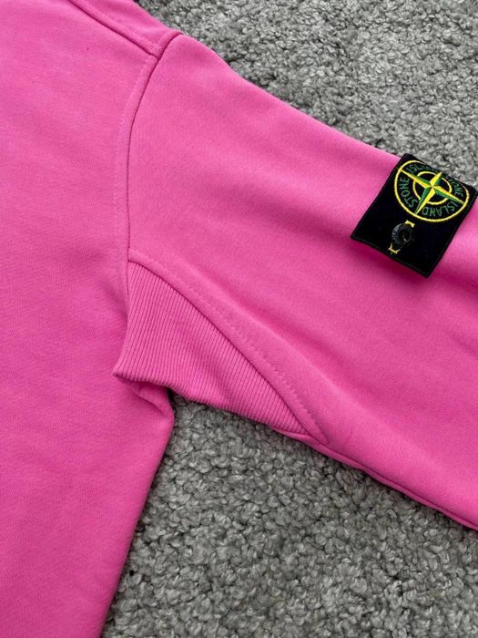 Мужская розовая зип худи зипка стон айленд stone island