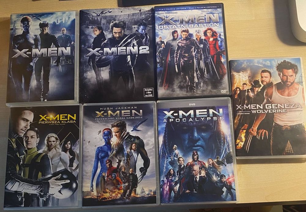 X-MEN – pakiet 7 filmów DVD – język polski, stan bardzo dobry