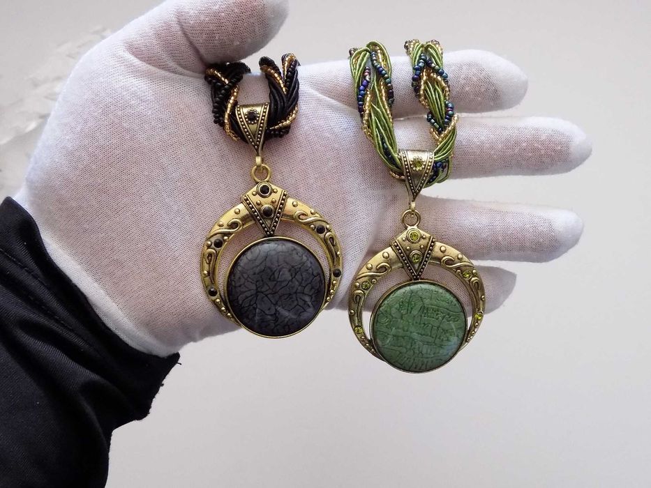 Етнічні намиста з розкішними підвісками, стиль бохо, чокер кольє 1 шт.