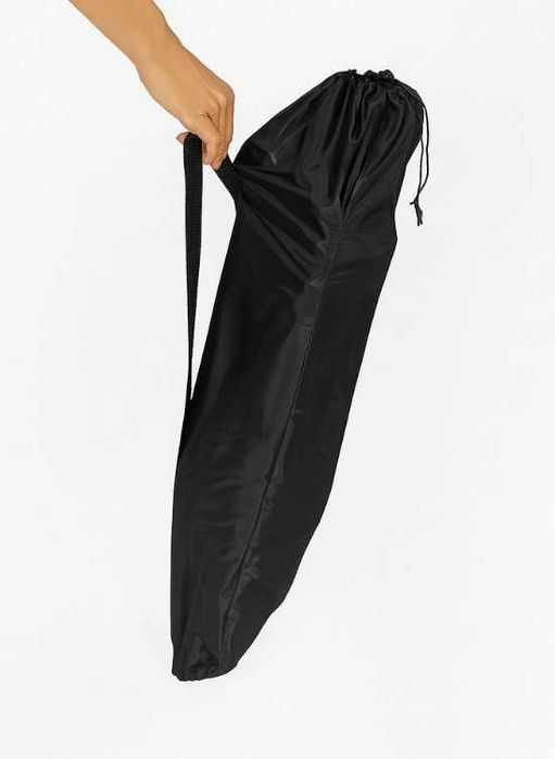 Krzesło Turystyczne Plażowe Wędkarskie Składane Czarny + Pokrowiec