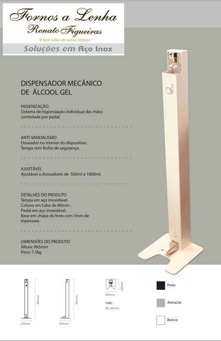 Dispensador de álcool gel