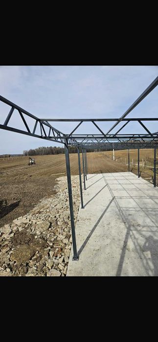Garaż 6m na 24m wiata konstrukcja
