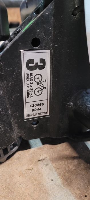 Bagażnik rowerowy na 3 rowery