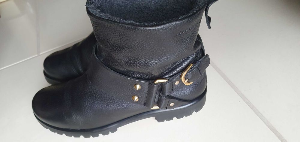 Botki premium Hugo Boss skóra naturalna