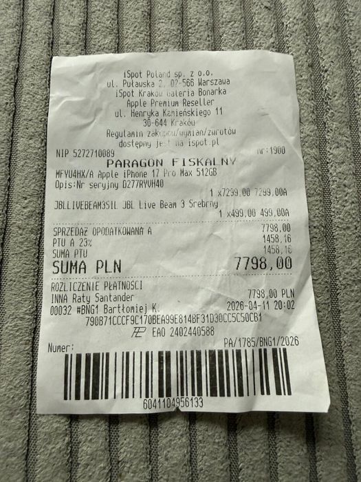 Iphone 17 pro max 512 GB