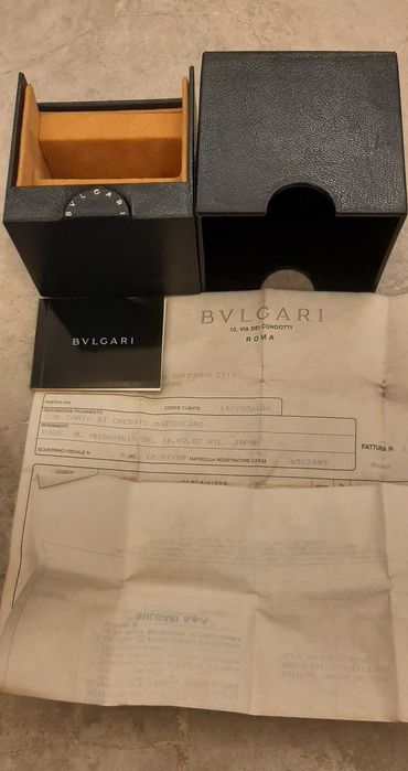 Rarytas - pudełko zegarka Bvlgari z oryginalnymi dokumentami