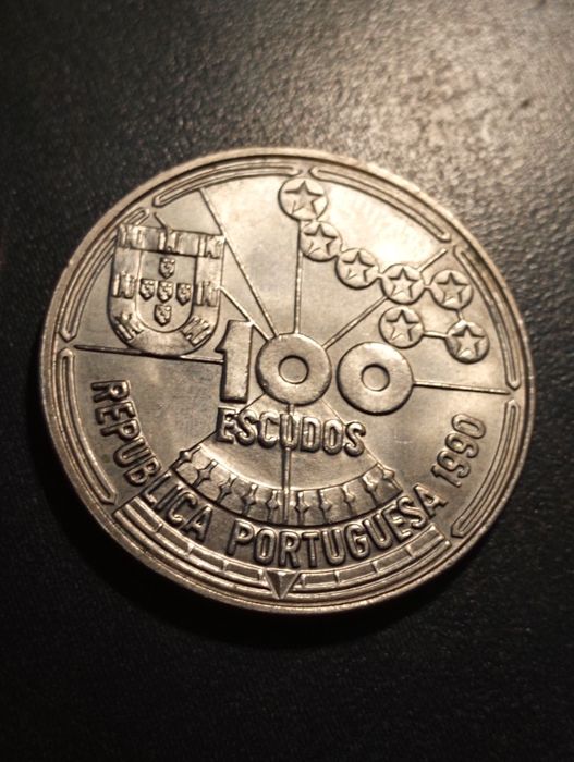 100 escudos -Portugal	1990 - Navegação astronomica - Soberba