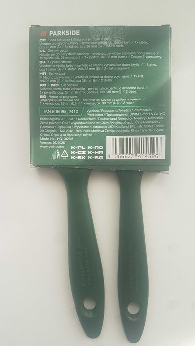 do kolekcji - zestaw pędzli PARKSIDE - 2szt - syntetyczne