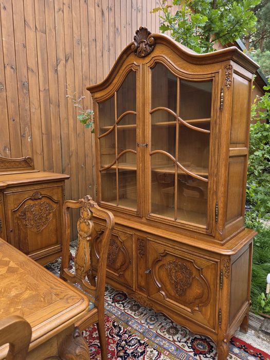 Rzeźbiona jadalnia Ludwik Prowansja stół komoda witryna  #1913 Węgrów