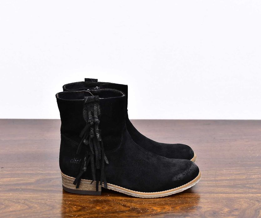 Zamszowe botki Clic! roz. 36 dł. wkładki 23,3 cm