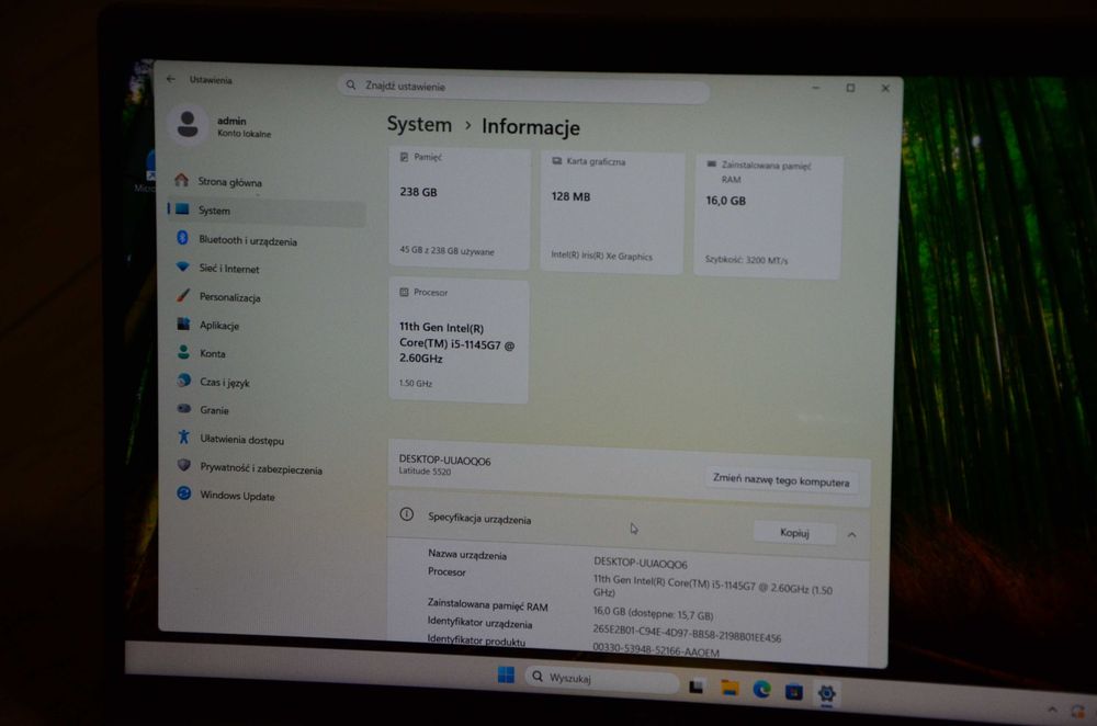Laptop Dell Latitude 5520 16/256 GB
