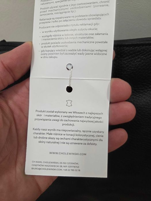 Shopperka Torebka Damska Skórzana Czarna Cholewiński