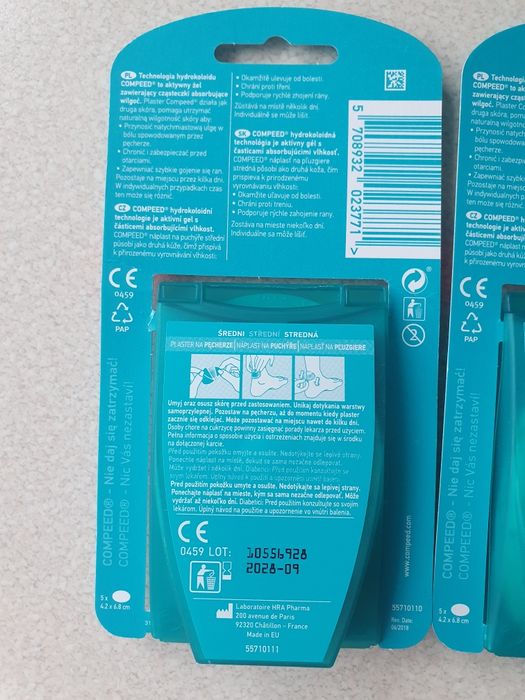Plastry compeed na pęcherze