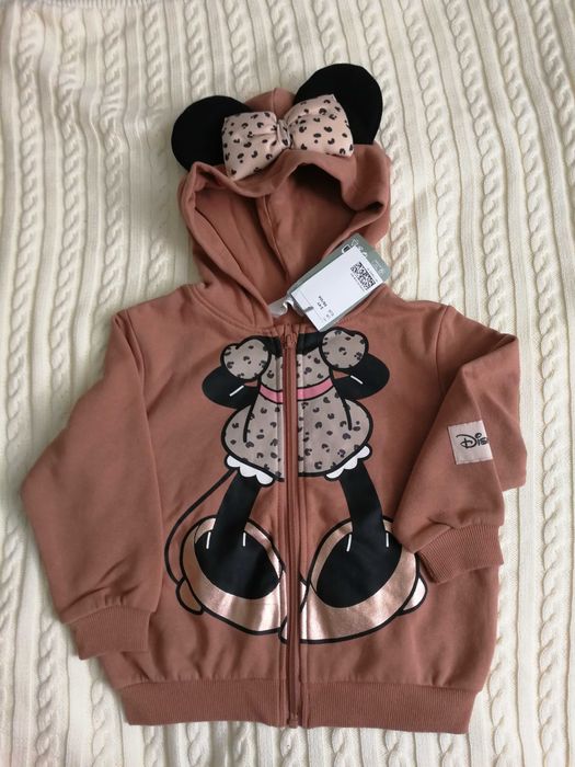 Ціну знижено!Нова кофта  фліс на дівчинку НМ, Мінні Дісней, 2-4 роки