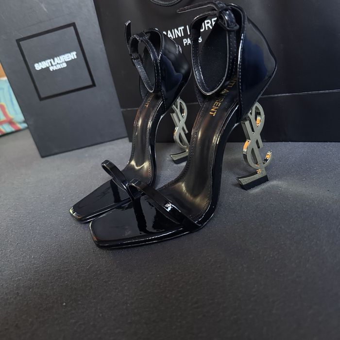 Szpilki Ysl High Heels Gold & Black Premium