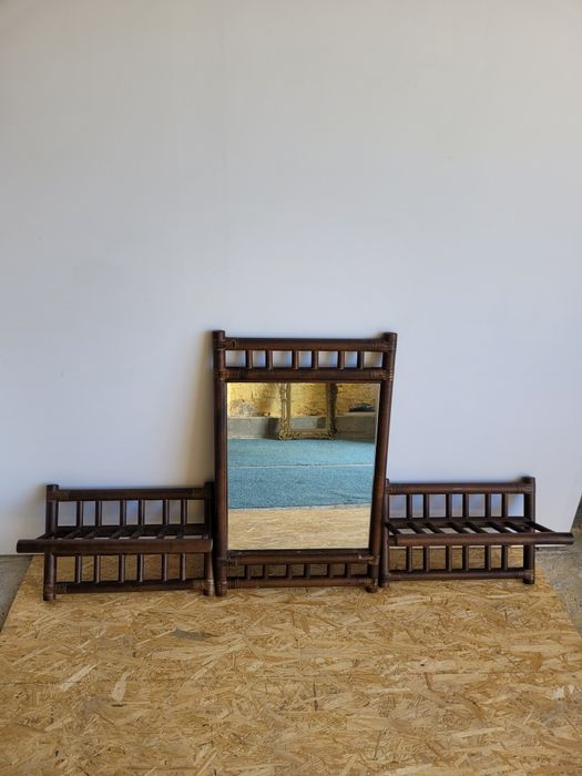 Zestaw lustro dwa wieszaki i półeczka