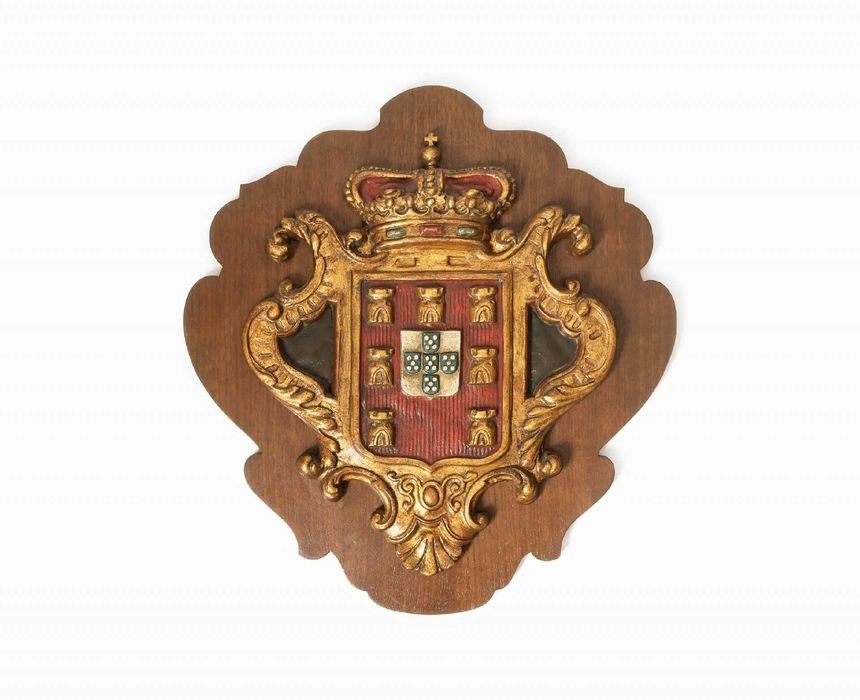 Porta-blocos antigo com Escudo Real Português