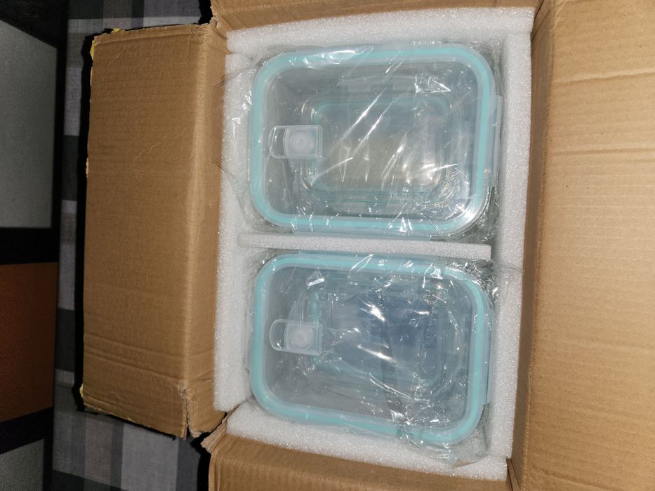 Conjunto 6 caixas vidro