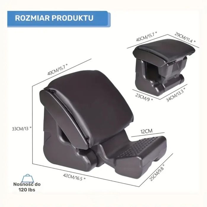 Podnóżek biurowy, ergonomiczny regulowanym podnóżek