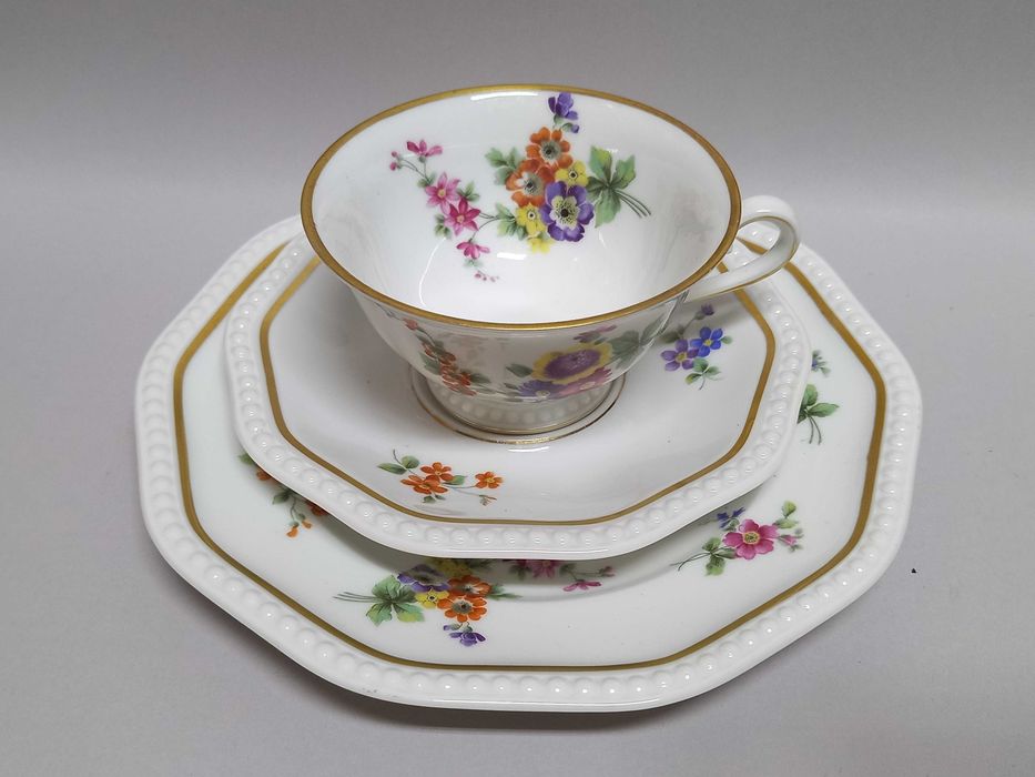 Zestaw śniadaniowy, herbata ( 200ml), Rosenthal Perlrand