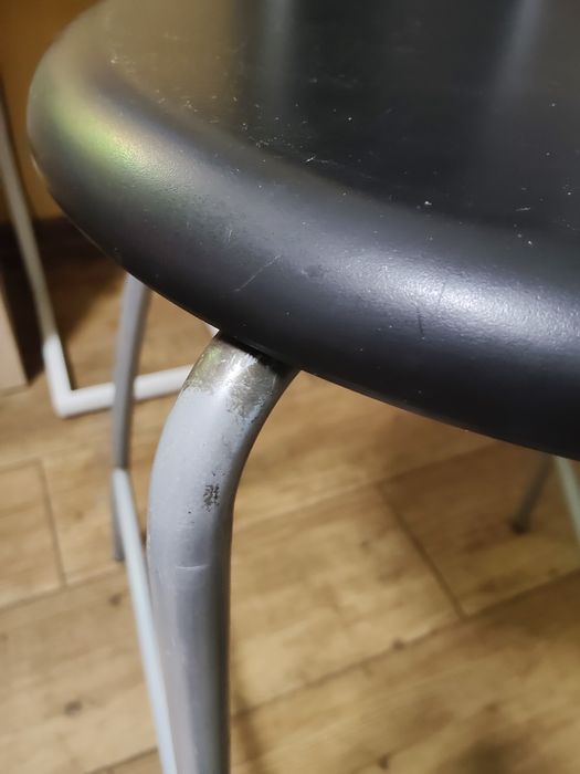 Krzesło barowe szaro czarne