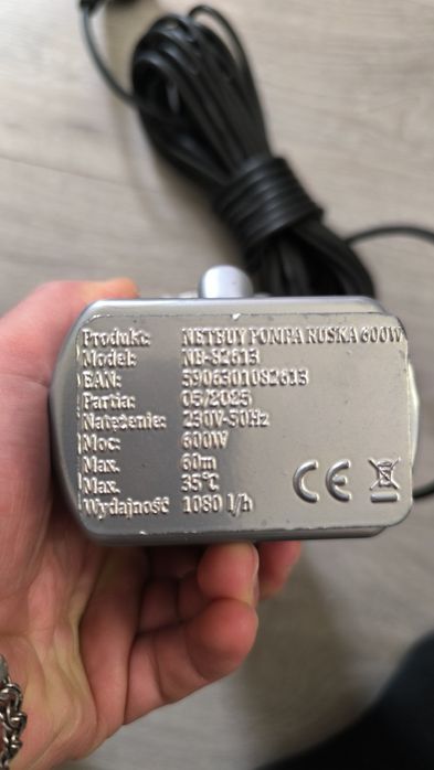 Pompa do studni 600W | Pompa zanurzeniowa wibracyjna | NOWA