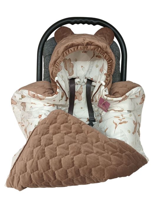 Otulacz do fotelika premium jesienno zimowy