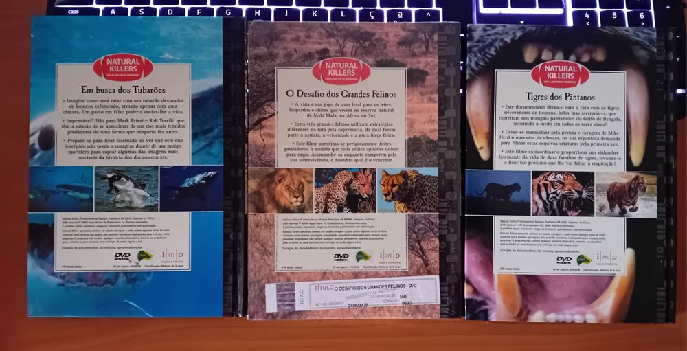 Colecção Animais Natural Killers 1,2,3,4,5